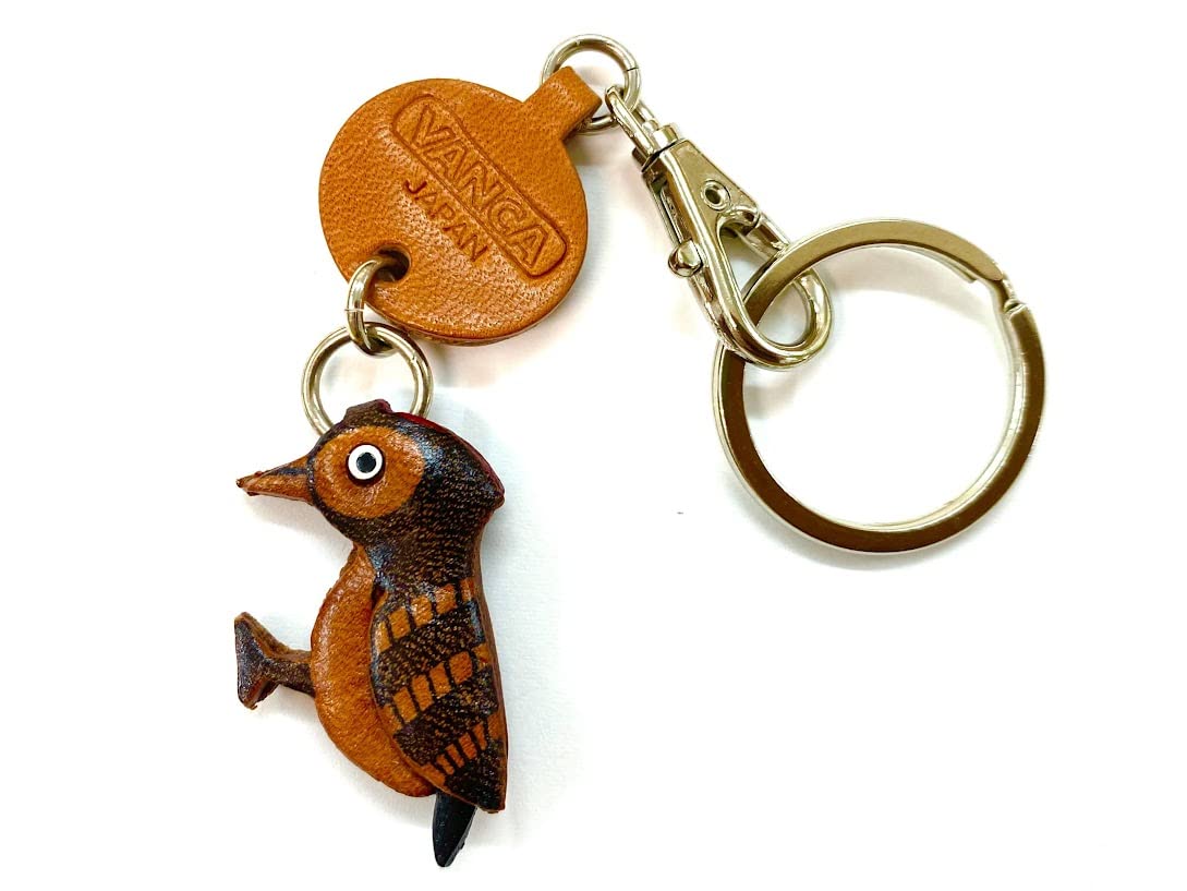 Amazon.co.jp: キツツキ 本革製 動物 キーホルダー バンカクラフト革